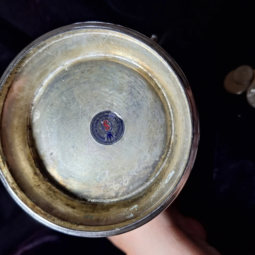 Silver Ornate Double-Handled Spoon Cup